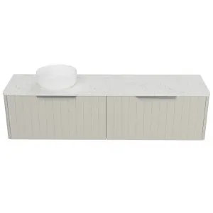 Saba Vanity 1800mm Left WG Basin SilkSurface AC Top Wall hung, Grey Beige Satin by Timberline, a Vanities for sale on Style Sourcebook