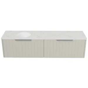 Saba Vanity 1800mm Left WG Basin SilkSurface UC Top Wall hung, Grey Beige Satin by Timberline, a Vanities for sale on Style Sourcebook