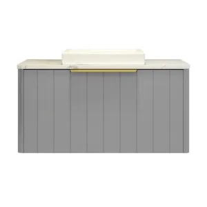 Saba Vanity 900mm Centre WG Basin SilkSurface AC Top Wall hung, Steel Grey Satin by Timberline, a Vanities for sale on Style Sourcebook