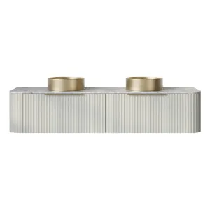 Santos Vanity 1800mm Double Basins SilkSurface AC Top Wall hung, Upgraded, Light Pistachio Satin by Timberline, a Vanities for sale on Style Sourcebook