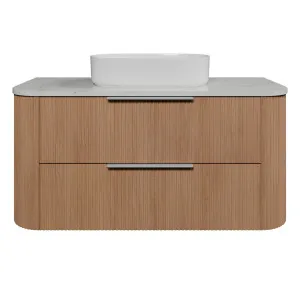 Socoa Vanity 1200mm Centre WG Basin SilkSurface AC Top Wall hung, Tassie Oak by Timberline, a Vanities for sale on Style Sourcebook