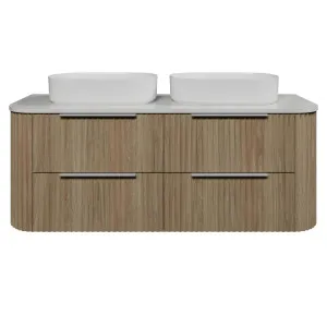 Socoa Vanity 1500mm Double WG Basins SilkSurface AC Top Wall hung, Prime Oak by Timberline, a Vanities for sale on Style Sourcebook