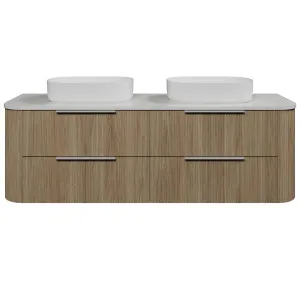 Socoa Vanity 1800mm Double WG Basins SilkSurface AC Top Wall hung, Prime Oak by Timberline, a Vanities for sale on Style Sourcebook