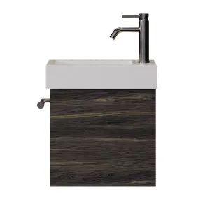 Theo Vanity 460mm Right Bowl Opal Top Wall hung, Bottega Oak by Timberline, a Vanities for sale on Style Sourcebook