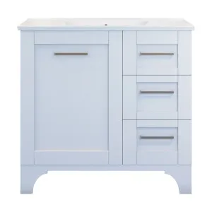 Windsor Vanity 900mm Centre Bowl Alpha Top Floor standing, White Satin by Timberline, a Vanities for sale on Style Sourcebook