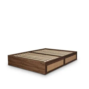 Noosa Rattan Queen Bed Base and Bamboo Queen Mattress Bundle - Walnut - Mocka by Mocka., a Mattresses for sale on Style Sourcebook