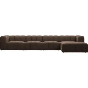 Lucello Muse Chocolate Modular Sofa with Ottoman - 5 Piece by James Lane, a Sofas for sale on Style Sourcebook