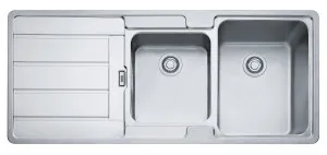 Franke Hydros 1 and 3/4 Bowl Sink with Left Hand Drainer HDX624LHD by Franke, a Kitchen Sinks for sale on Style Sourcebook