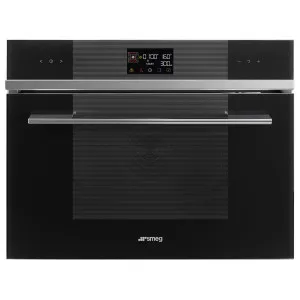 Smeg 60cm Linea Compact Speed Combi-Microwave Built-In Oven - Black SOA4102M1N by Smeg, a Ovens for sale on Style Sourcebook