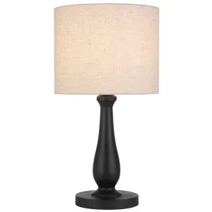 Telbix Hommer Classic Table Lamp with Fabric Drum Shade Black by Telbix, a Lamps for sale on Style Sourcebook