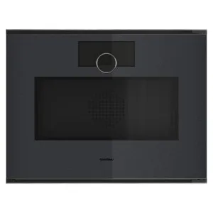 Gaggenau 60cm Minimalistic Series Compact Built-In Combi-Microwave Oven Right Hinge - Onyx GM250100 by Gaggenau, a Ovens for sale on Style Sourcebook