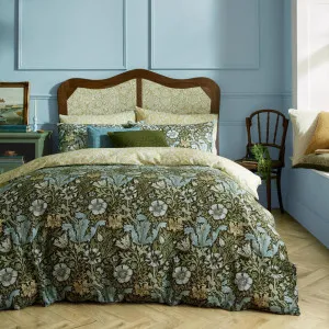 William Morris At Home Crompton Olive Green Quilt Cover Set by null, a Quilt Covers for sale on Style Sourcebook