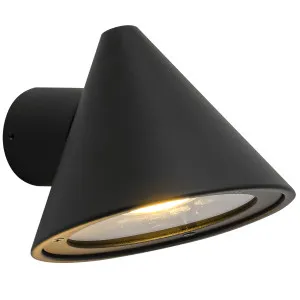 CLA Cuchara Minimalist Cone Weatherproof Outdoor Wall Light Black by Compact Lamps Australia, a Wall Lighting for sale on Style Sourcebook