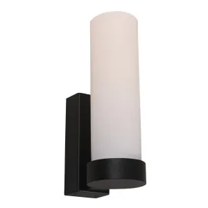 CLA Vara Minimalist Tubular Wall Light with Opal Glass Diffuser Black by Compact Lamps Australia, a Wall Lighting for sale on Style Sourcebook