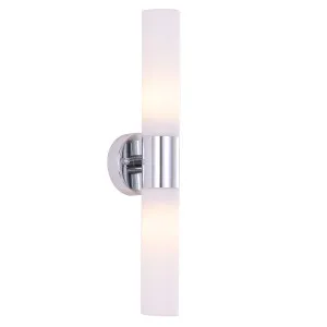 CLA Vara Slim Tubular Up/Down Opal Glass Wall Light Chrome by Compact Lamps Australia, a Wall Lighting for sale on Style Sourcebook