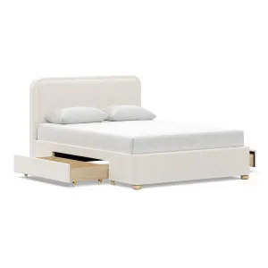 Lanore Queen 2 Drawer Storage Bed Frame, Canvas Ivory by L3 Home, a Beds & Bed Frames for sale on Style Sourcebook