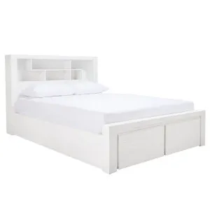 Hobart Bookend Storage Bed White - King by James Lane, a Beds & Bed Frames for sale on Style Sourcebook