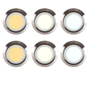 Havit Flame 6 Pack Smart CCT LED Outdoor Deck Light with Remote Stainless Steel by Havit, a Lighting for sale on Style Sourcebook