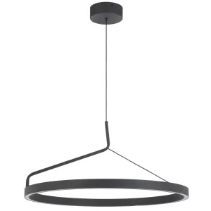 Telbix Truvon Medium Sculptural Ring LED Pendant for Contemporary Interiors Black by Telbix, a Lighting for sale on Style Sourcebook