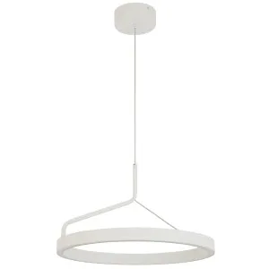 Telbix Truvon Sculptural Ring LED Pendant for Contemporary Interiors White by Telbix, a Lighting for sale on Style Sourcebook