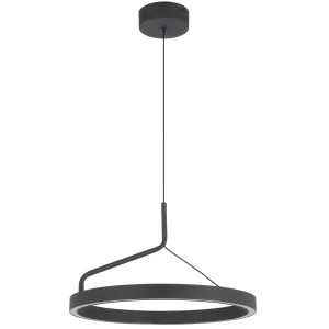 Telbix Truvon Sculptural Ring LED Pendant for Contemporary Interiors Black by Telbix, a Lighting for sale on Style Sourcebook