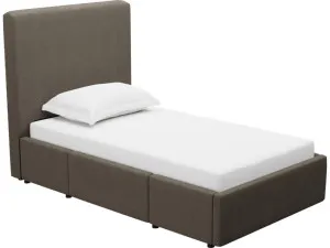 Aria Muse Mink Left Drawer Storage Bed by James Lane, a Beds & Bed Frames for sale on Style Sourcebook