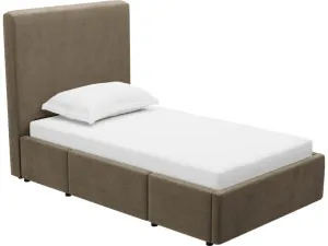 Aria Tribute Walnut Left Drawer Storage Bed by James Lane, a Beds & Bed Frames for sale on Style Sourcebook