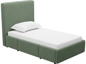 Aria Tribute Dark Jade Left Drawer Storage Bed by James Lane, a Beds & Bed Frames for sale on Style Sourcebook