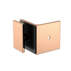 Boston Wall to Glass Bracket with 30mm Cover Plate Polished Rose Gold by Estelle, a Bathroom Fixtures for sale on Style Sourcebook