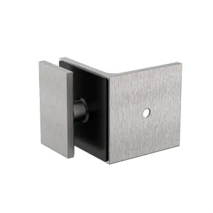 Boston Wall to Glass Bracket with 30mm Cover Plate Satin Nickel by Estelle, a Bathroom Fixtures for sale on Style Sourcebook