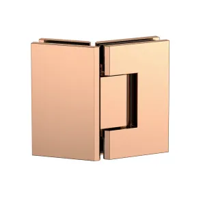 Stealth Glass to Glass 135 Degree Hinge Polished Rose Gold by Estelle, a Bathroom Fixtures for sale on Style Sourcebook