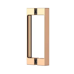 Square Double Pull Shower Handle Polished Rose Gold by Estelle, a Door Knobs & Handles for sale on Style Sourcebook