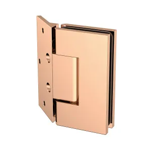 Boston Heavy Duty Large Wall to Glass Hinges with 135 Degree Type Mounting Plate- Polished Rose Gold by Estelle, a Bathroom Fixtures for sale on Style Sourcebook