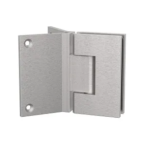Boston Wall to 6-8mm Glass Hinge with Corner Type Mounting Plate - Satin Nickel by Estelle, a Bathroom Fixtures for sale on Style Sourcebook