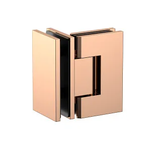 Boston Heavy Duty Glass to Glass 90 Degree Hinge Polished Rose Gold by Estelle, a Bathroom Fixtures for sale on Style Sourcebook