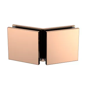 Boston Glass to Glass 135 Degree Bracket Polished Rose Gold by Estelle, a Bathroom Fixtures for sale on Style Sourcebook