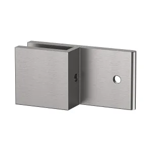Boston Wall to Glass 180 Degree Clamp with Leg Satin Nickel by Estelle, a Bathroom Fixtures for sale on Style Sourcebook