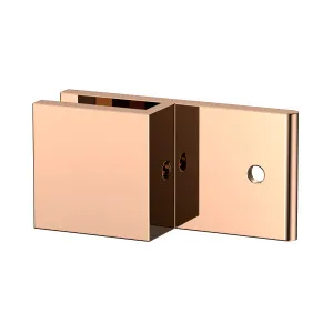 Boston Wall to 12mm Glass 180 Degree Clamp with Leg Polished Rose Gold by Estelle, a Bathroom Fixtures for sale on Style Sourcebook