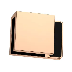 Boston Left Hand Glass to Glass 180 Degree Doorstop Polished Rose Gold by Estelle, a Bathroom Fixtures for sale on Style Sourcebook