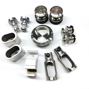 Bellé Wall to Glass Corner Frameless Shower Sliding System Left Hand Fixed -Satin Nickel by Estelle, a Shower Screens & Enclosures for sale on Style Sourcebook