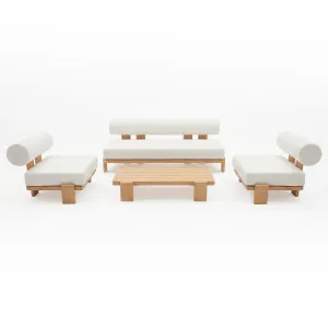 Modica 5 Seater Aluminium Outdoor Sofa Set in White by Luxo Living, a Outdoor Sofas for sale on Style Sourcebook