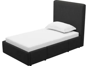 Aria California Charcoal Right Drawer Storage Bed by James Lane, a Beds & Bed Frames for sale on Style Sourcebook