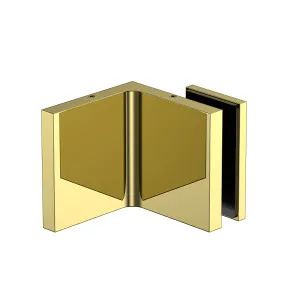 Stealth Wall to Glass Bracket with 30mm plate Polished Gold by Estelle, a Bathroom Fixtures for sale on Style Sourcebook