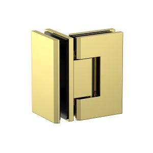 Stealth Glass to Glass 90 Degree Hinge Polished Gold by Estelle, a Bathroom Fixtures for sale on Style Sourcebook
