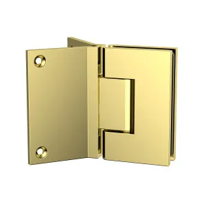 Boston Heavy Duty Hinge with Corner Type Mounting Plate - Polished Gold by Estelle, a Bathroom Fixtures for sale on Style Sourcebook