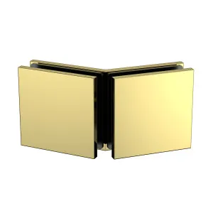 Boston Glass to Glass 135 Degree Bracket Polished Gold by Estelle, a Bathroom Fixtures for sale on Style Sourcebook