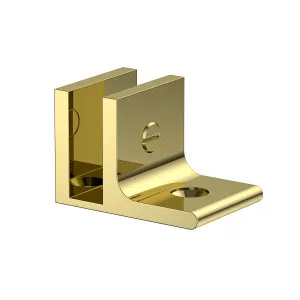 Boston Wall to Glass 90 Degree Clamp with Leg Polished Gold by Estelle, a Bathroom Fixtures for sale on Style Sourcebook