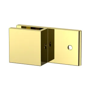 Boston Wall to Glass 180 Degree Clamp with Leg Polished Gold by Estelle, a Bathroom Fixtures for sale on Style Sourcebook