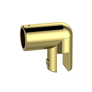 Round Adjustable Glass to Rail Fitting Polished Gold by Estelle, a Door Hardware for sale on Style Sourcebook