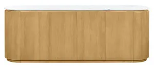 Curve Buffet Oak & Carrara Marble by James Lane, a Sideboards, Buffets & Trolleys for sale on Style Sourcebook